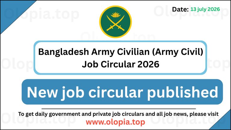 Bangladesh Army Civilian (Army Civil) Job Circular 2026