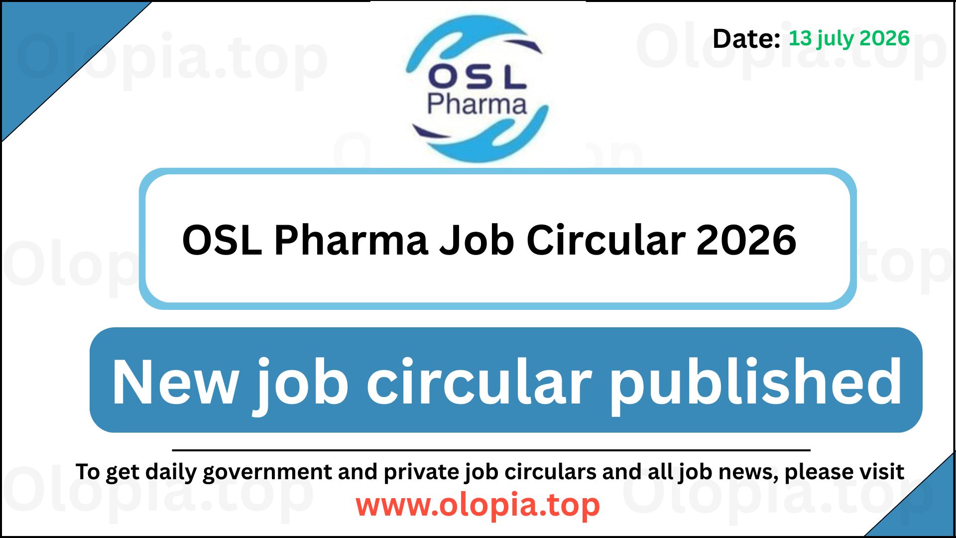 OSL Pharma Ltd Job Circular 2026 OSL Pharma Job Circular 2026